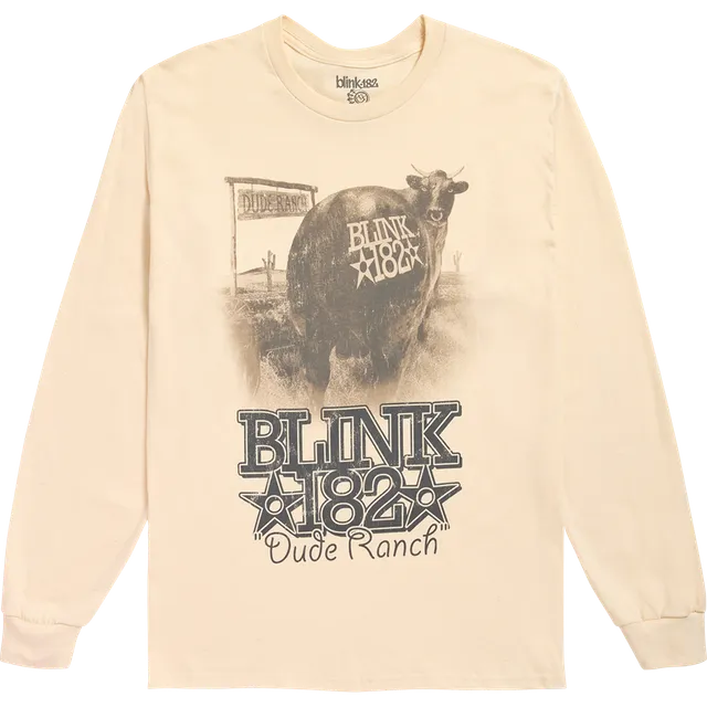 blink-182-dude-ranch-t-shirt-manches-longues-blanc-vintage image 1