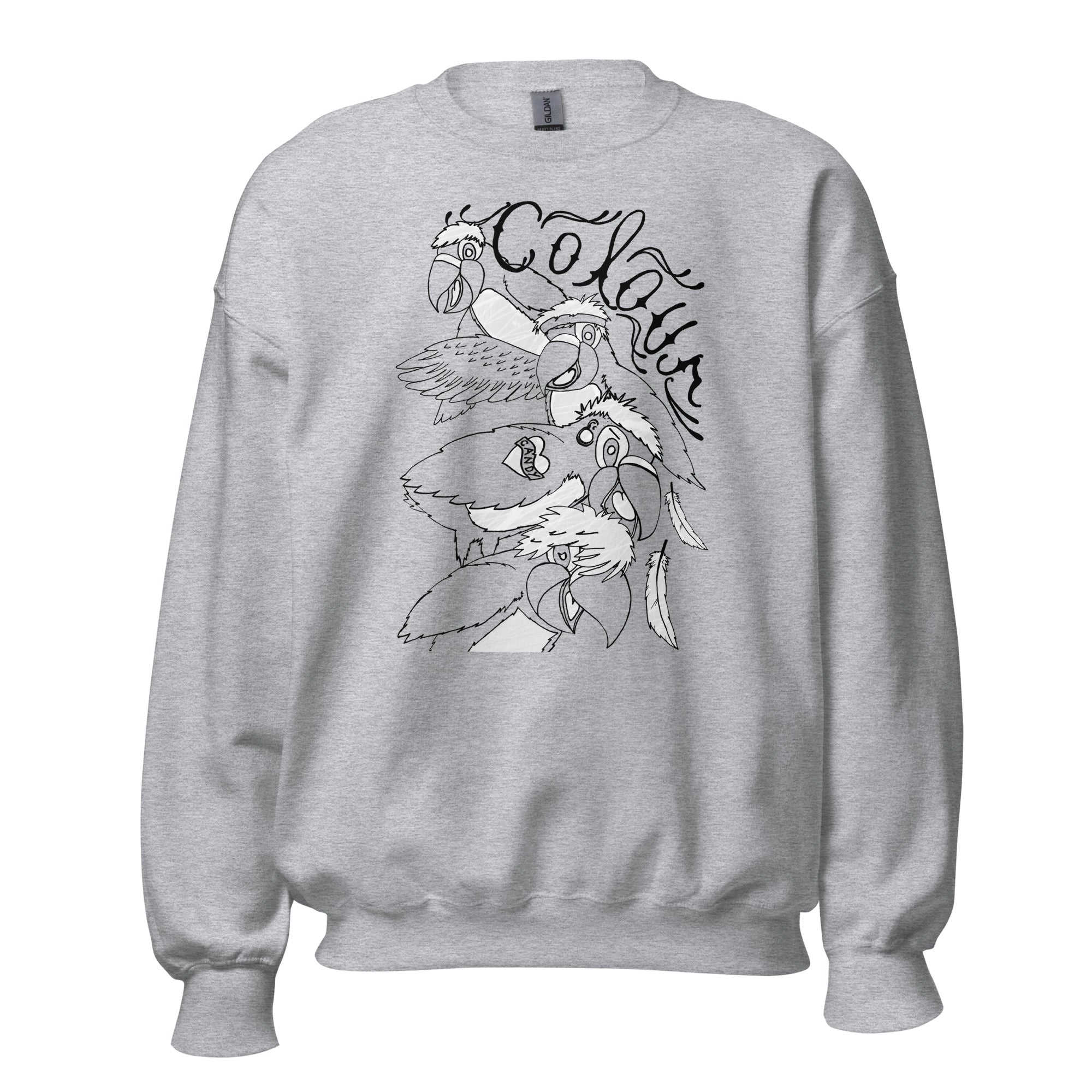 big-scary-monsters-colour-sweatshirt-gris-coton image 1