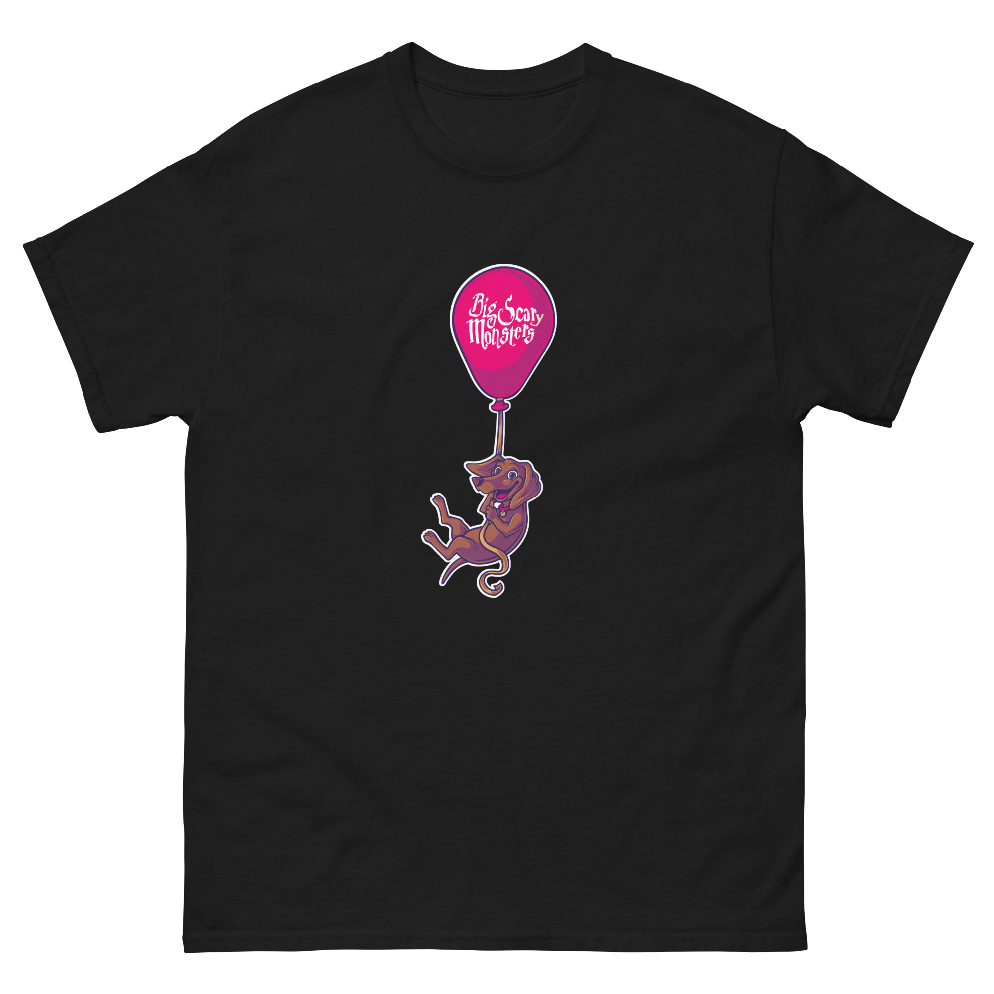 big-scary-monsters-floating-dog-t-shirt-blanc-coton image 1