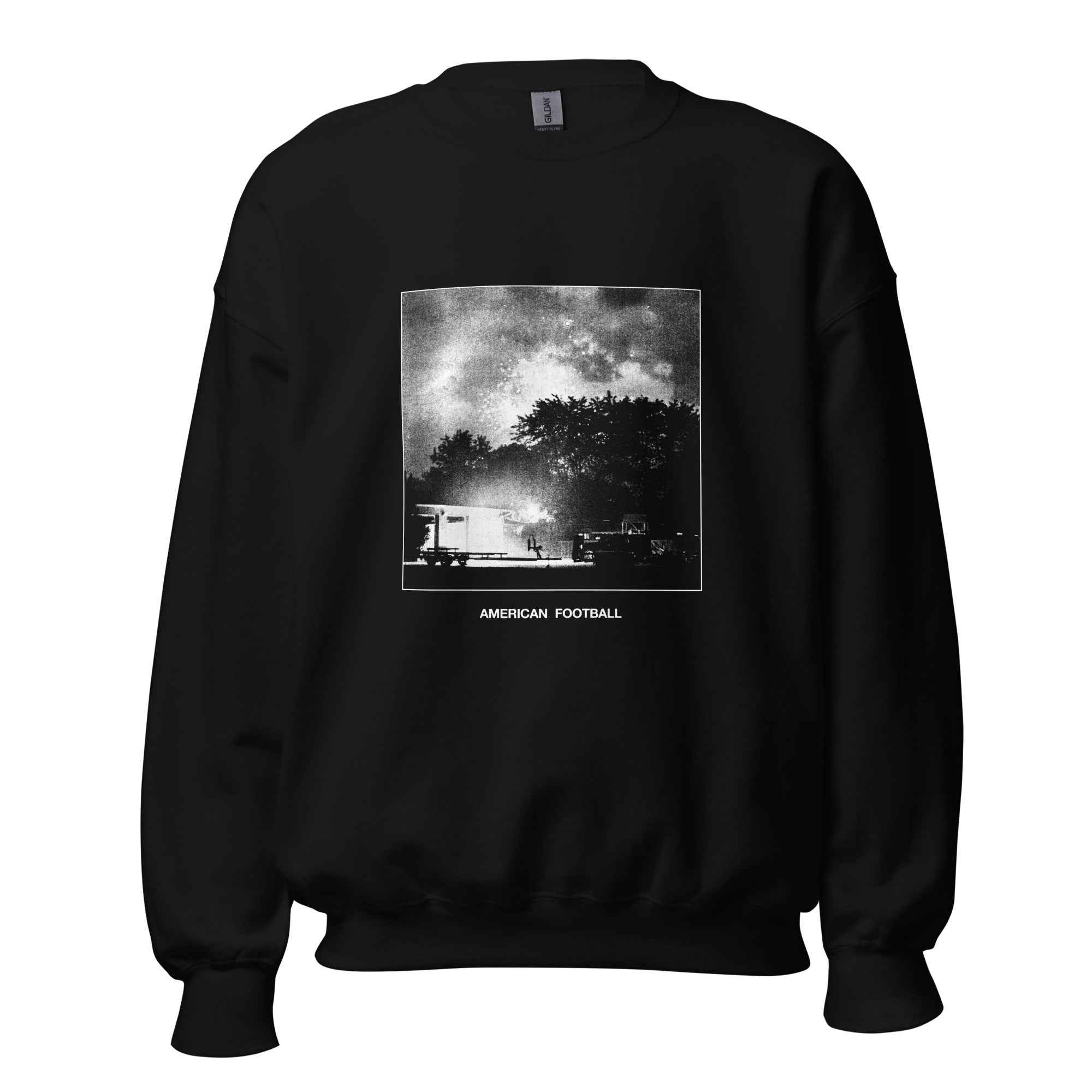 american-football-sweatshirt-noir-coton-coupe-classique image 1