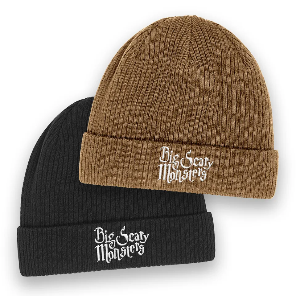 big-scary-monsters-bonnet-brod-noir-coton-bio image 1