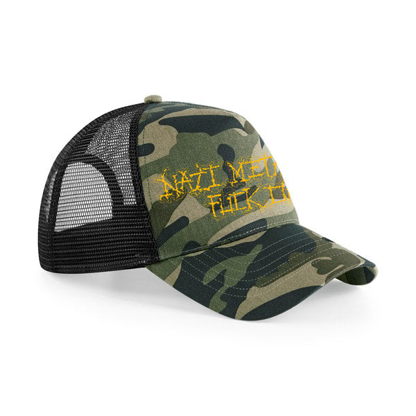 783punx-nazi-metalheads-fuck-off-casquette-trucker-camo-orange image 1