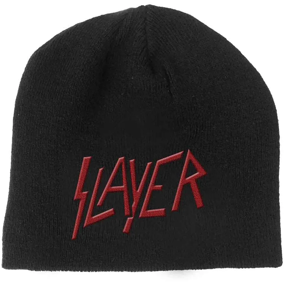 slayer-logo-bonnet-beanie-brod-noir image 1