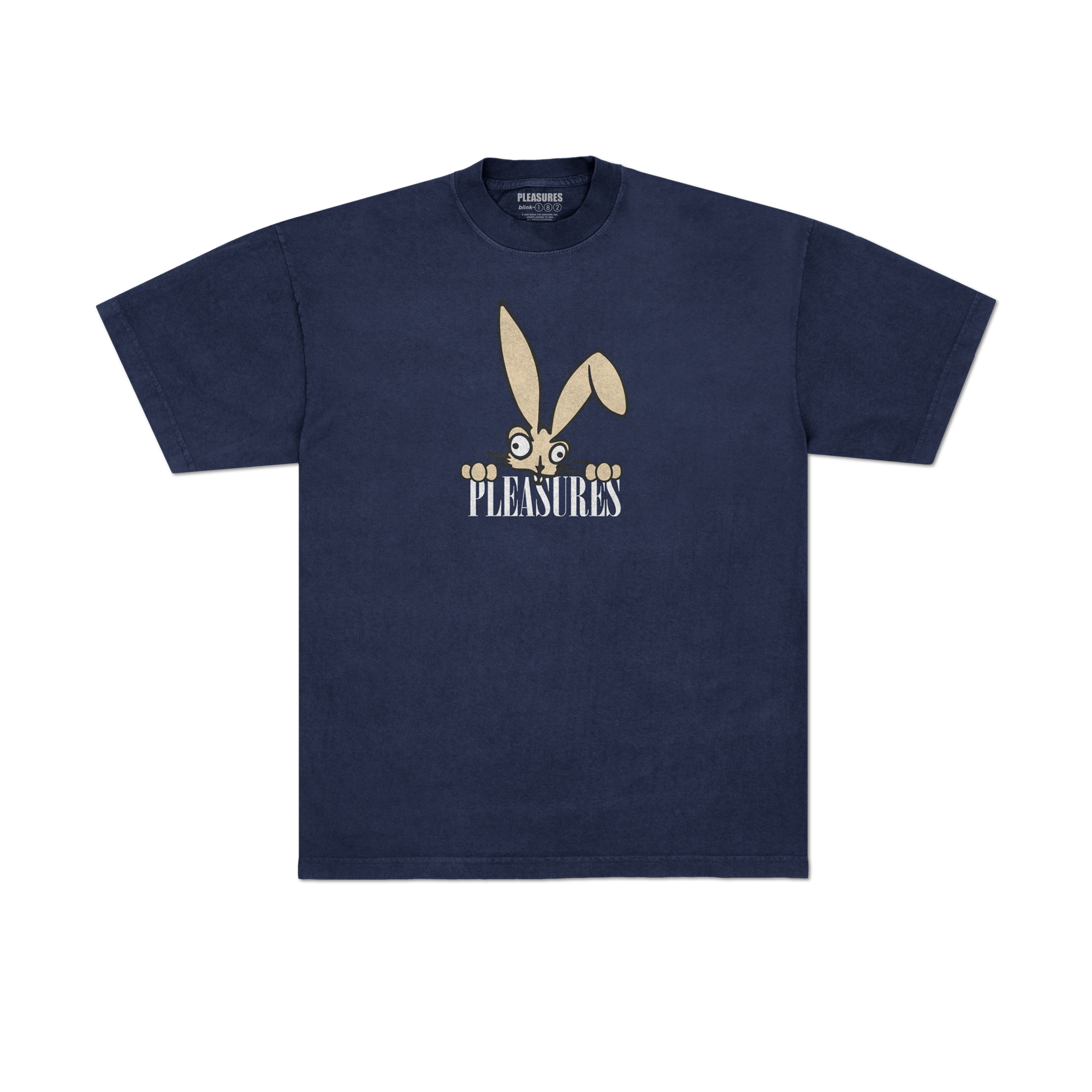 blink-182-pleasures-bunny-peek-t-shirt-bleu-marine image 1
