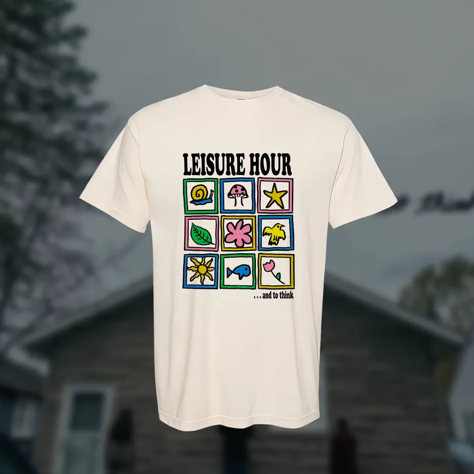 leisure-hour-and-to-think-t-shirt-ivoire-taille-m image 1