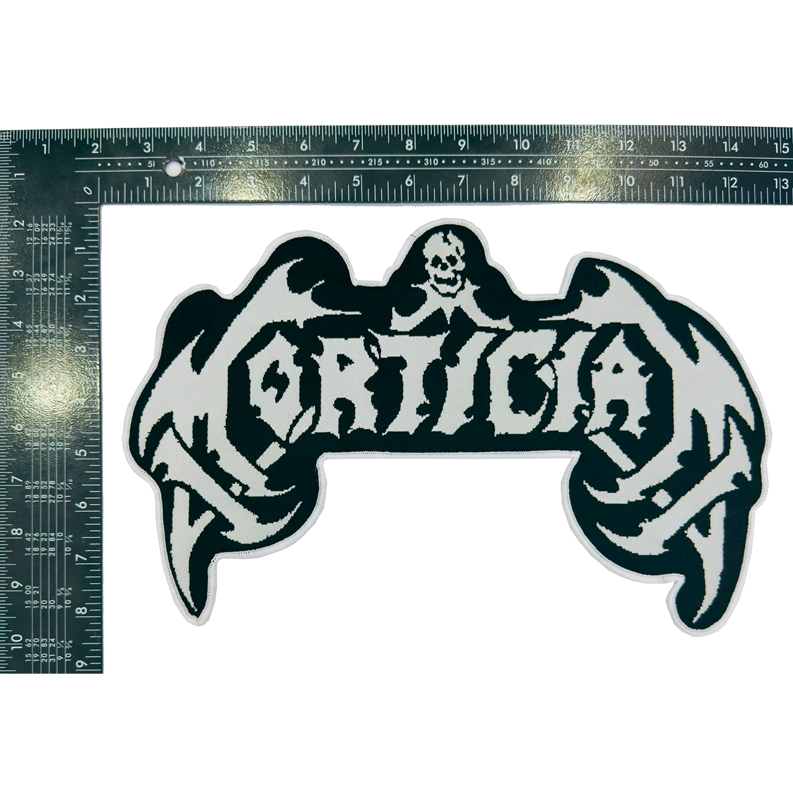 mortician-logo-patch-tiss-oversize-bordure-noire image 5