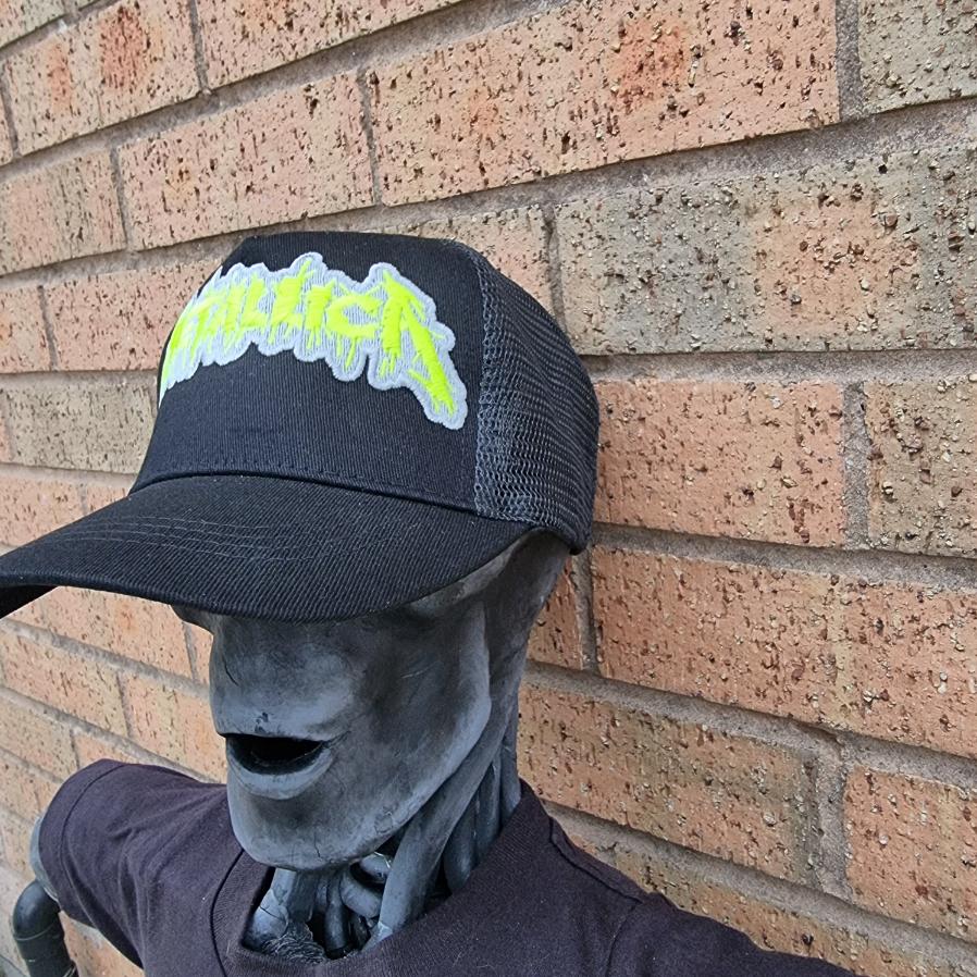 metallica-casquette-trucker-logo-splatter-phosphorescent-jaune image 2