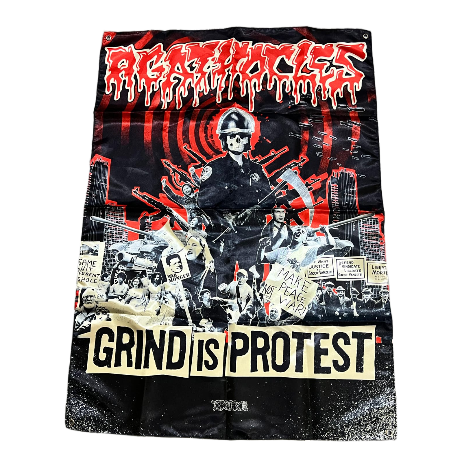 agathocles-grind-is-protest-drapeau-mural-100x70-illets image 2
