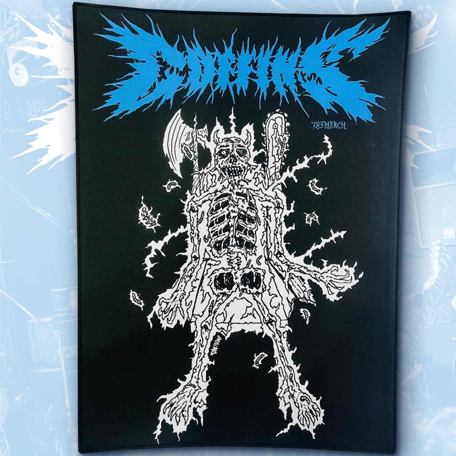 783punx-coffins-sinister-oath-backpatch-dos-bordure-noire image 2