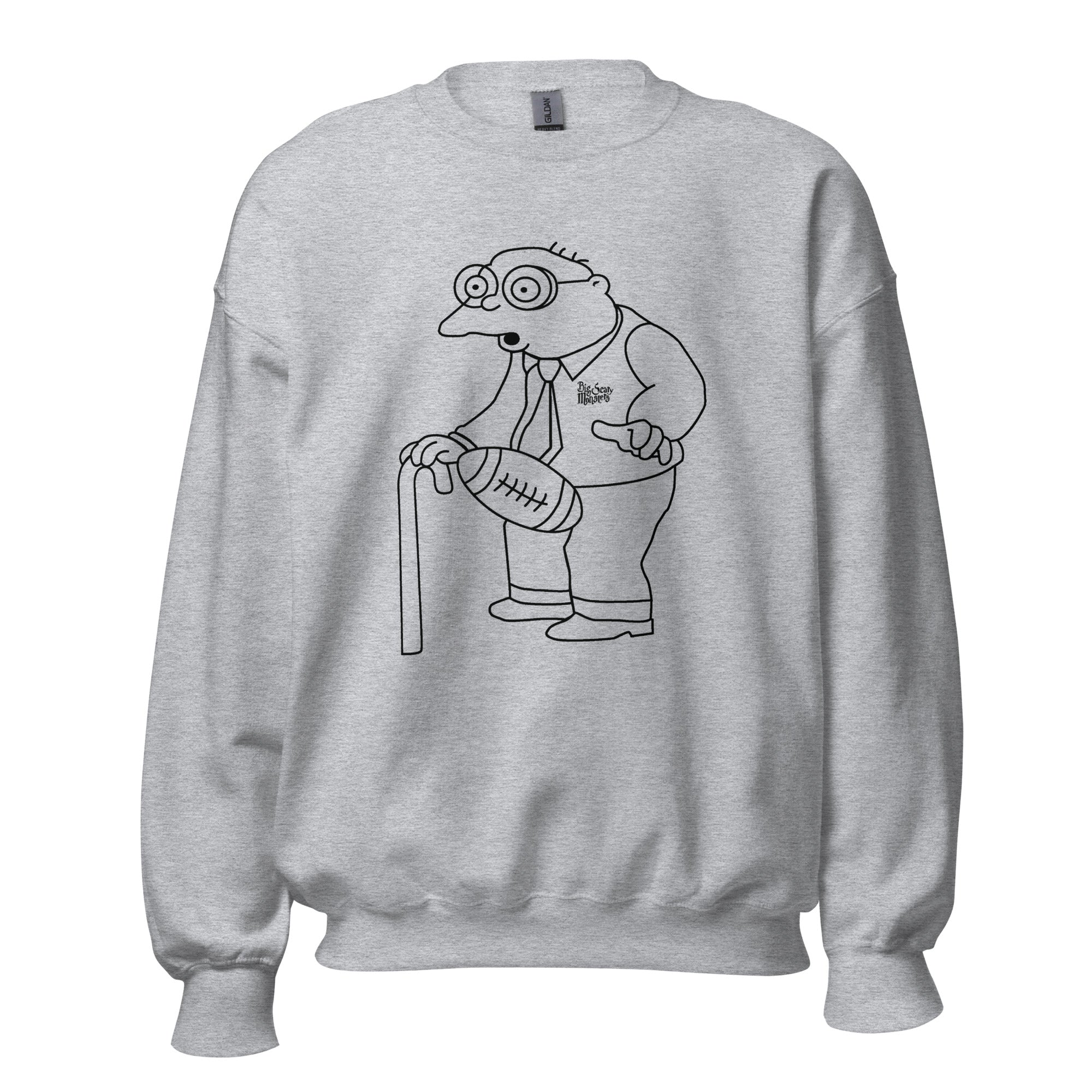 man-hit-by-football-sweat-gris-coton-col-rond image 1