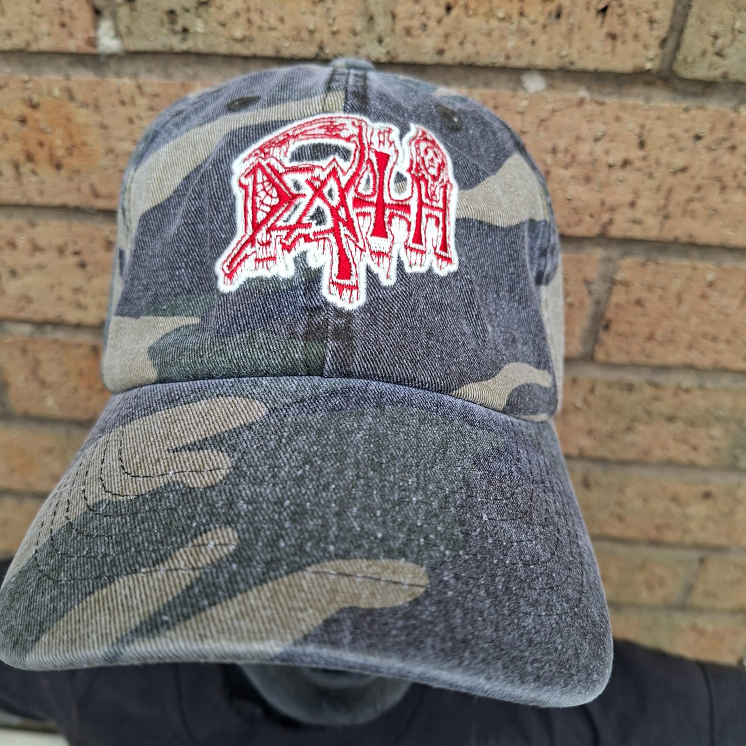 death-logo-glow-casquette-dad-cap-camo-vert image 2