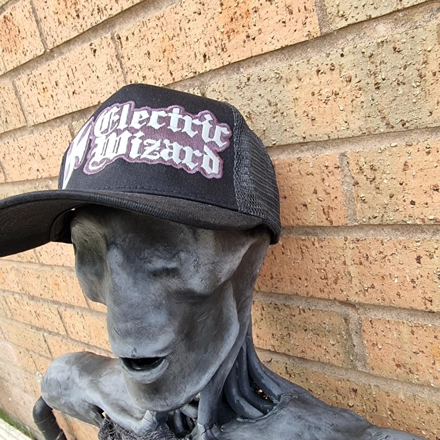 electric-wizard-logo-casquette-trucker-phosphorescente-blanche image 2