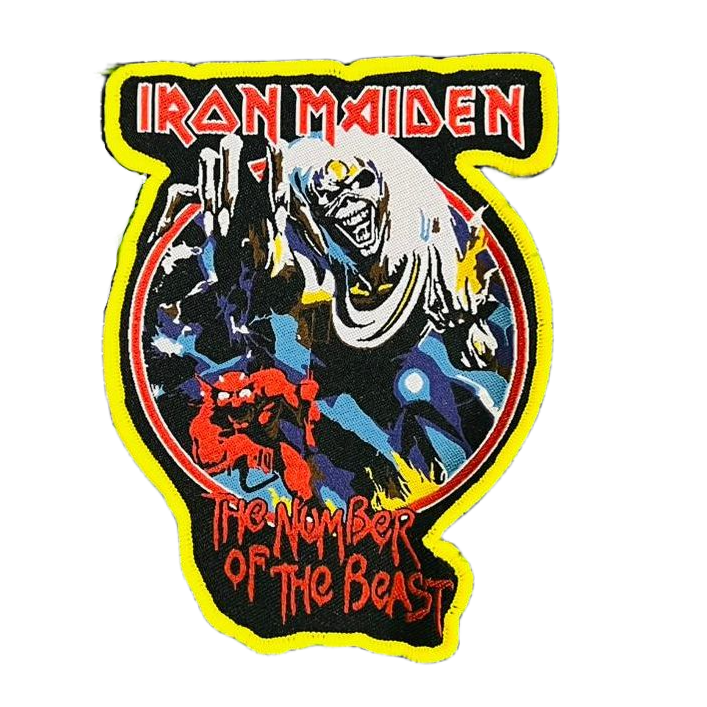 iron-maiden-number-of-the-beast-patch-bordure-rouge image 5