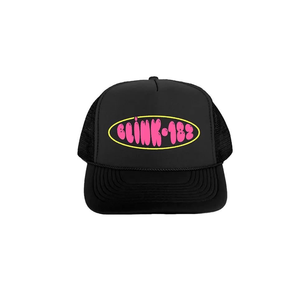 blink-182-accessories-logo-trucker-hat-casquette-noire image 1