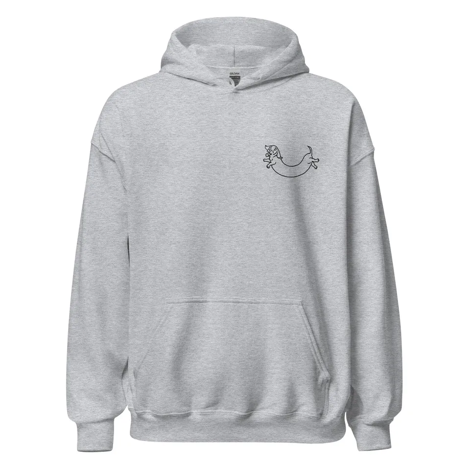 big-scary-monsters-sausage-dog-sweat-noir-capuche image 1