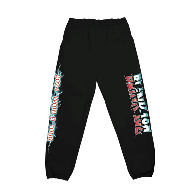 blink-182-world-tour-joggers-noir-jogging-tourn-e image 1