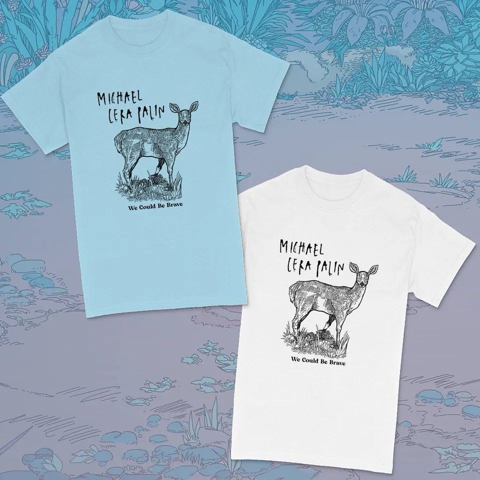 michael-cera-palin-deer-t-shirt-blanc-coton-cerf-m image 1