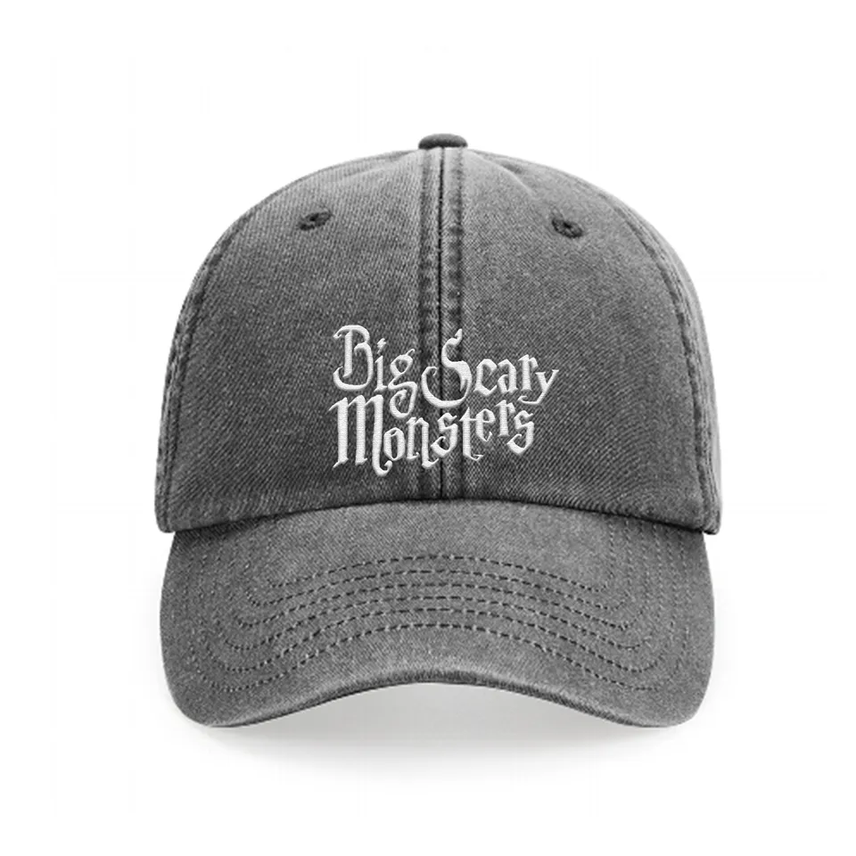 big-scary-monsters-logo-dad-cap-casquette-noir-vintage image 1
