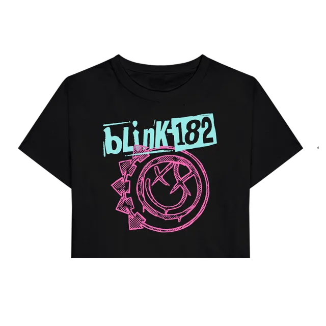 blink-182-smiley-baby-tee-femme-fitted-micro-rib image 1