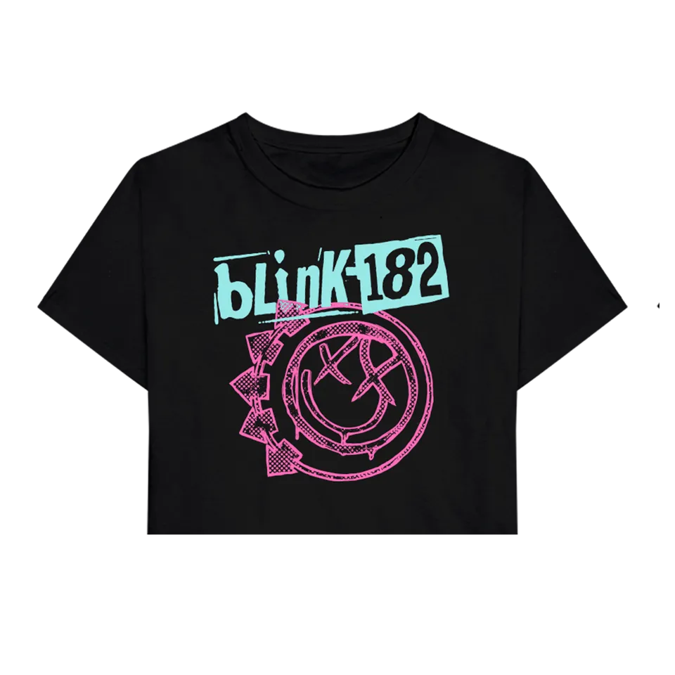 blink-182-smiley-baby-tee-femme-fitted-micro-rib image 1