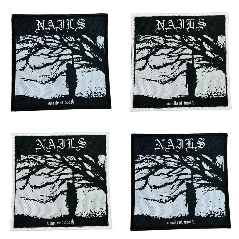 nails-unsilent-death-petit-patch-tiss-bordure-noire image 1