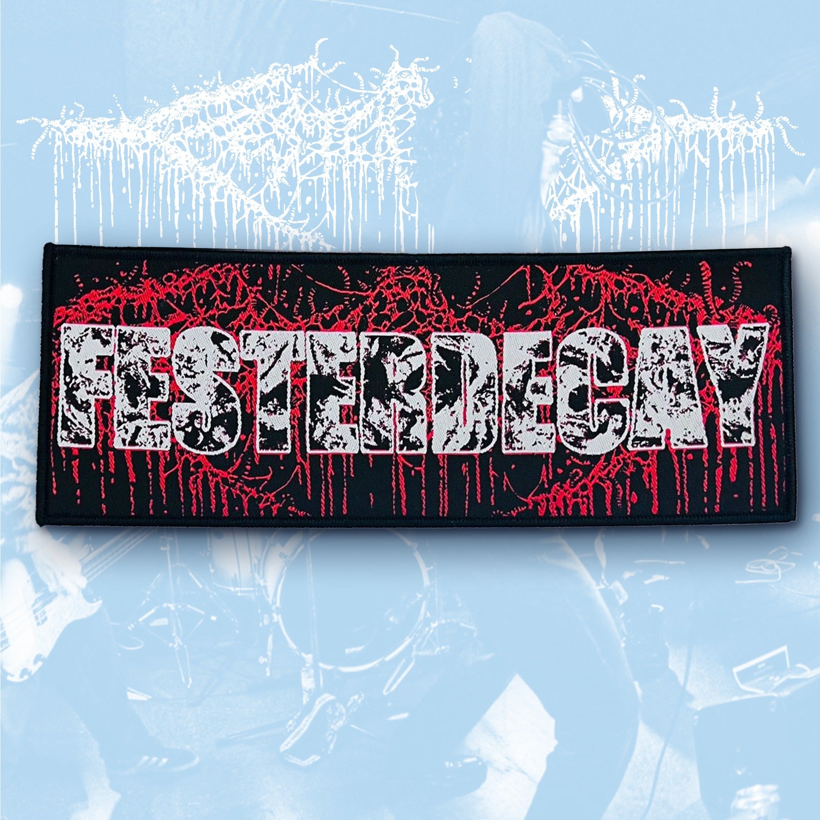 783punx-festerdecay-logo-patch-stripe-tiss-bord-noir image 2