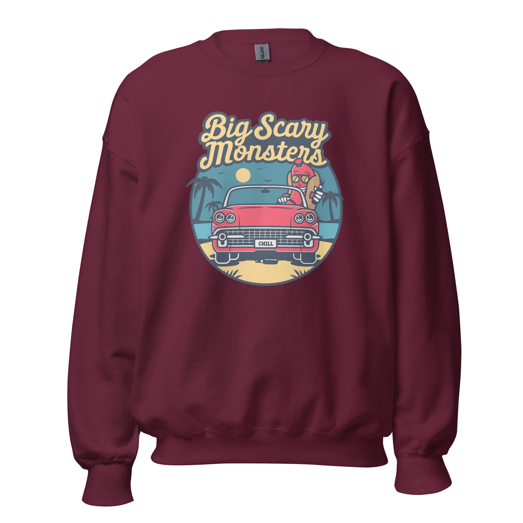 big-scary-monsters-hot-dog-sweatshirt-noir-coton image 3