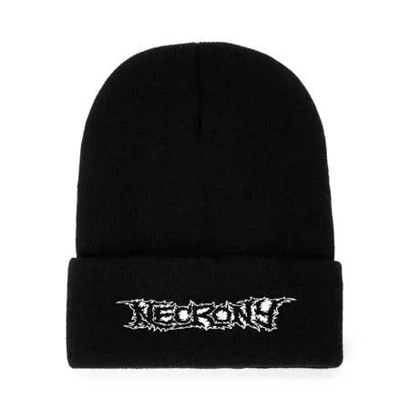 necrony-logo-bonnet-brod-noir-revers-chaud image 1