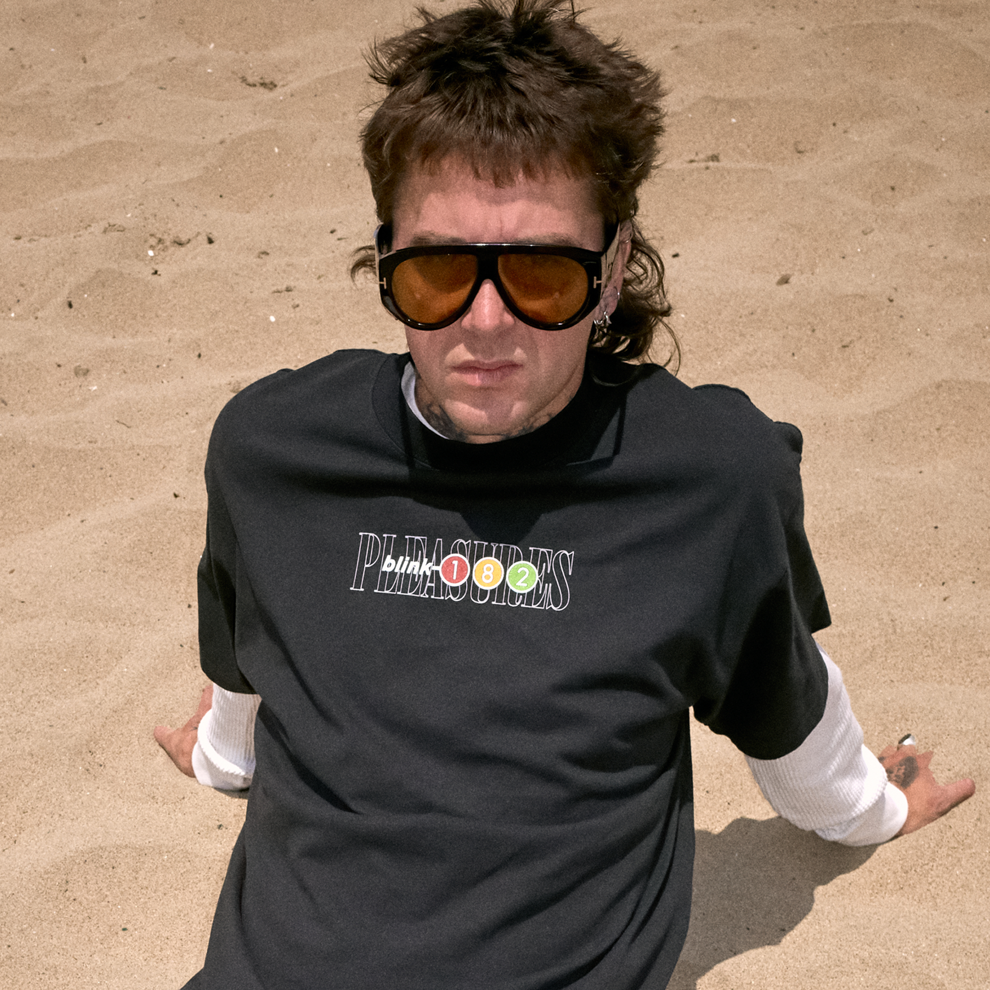 blink-182-pleasures-tracklist-tee-shirt-gris image 3