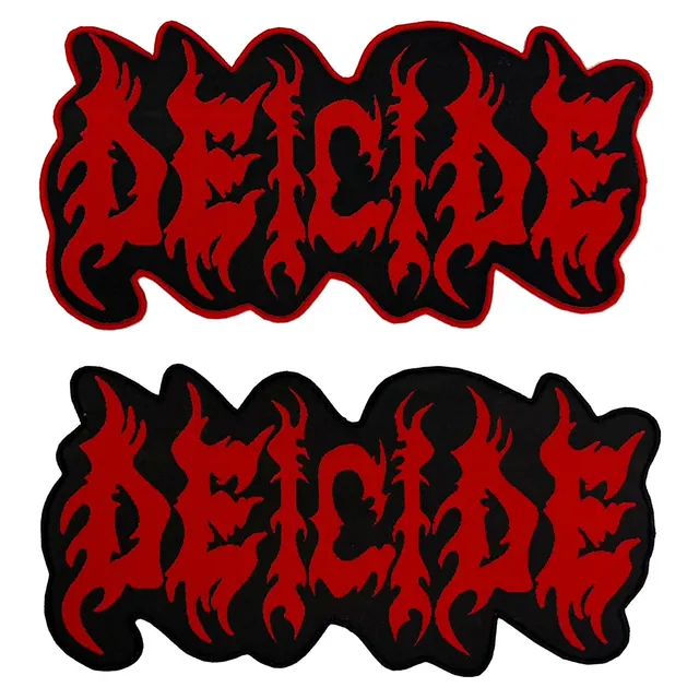 deicide-logo-patch-tiss-oversize-rouge-12-pouces image 1