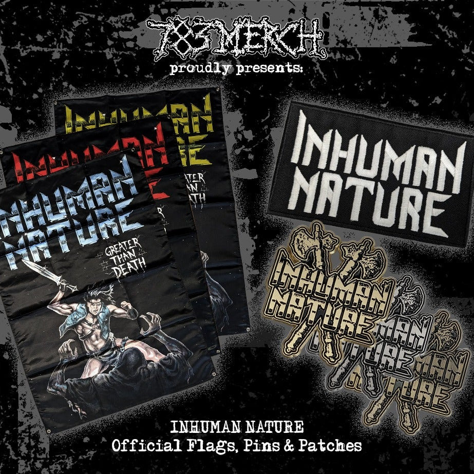 inhuman-nature-bundle-pin-patch-drapeau-logo-rouge image 1