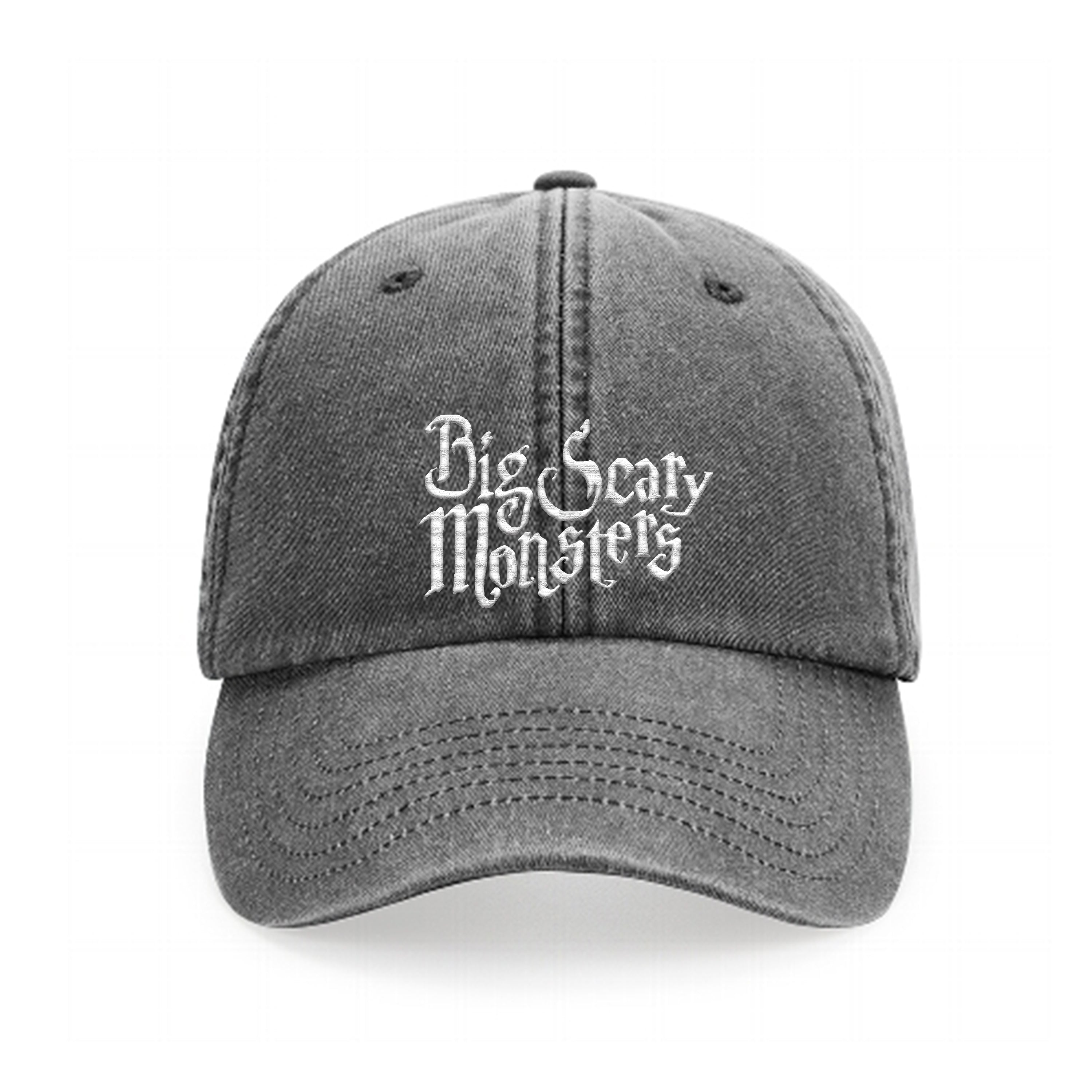 big-scary-monsters-logo-dad-cap-casquette-noir-vintage image 1