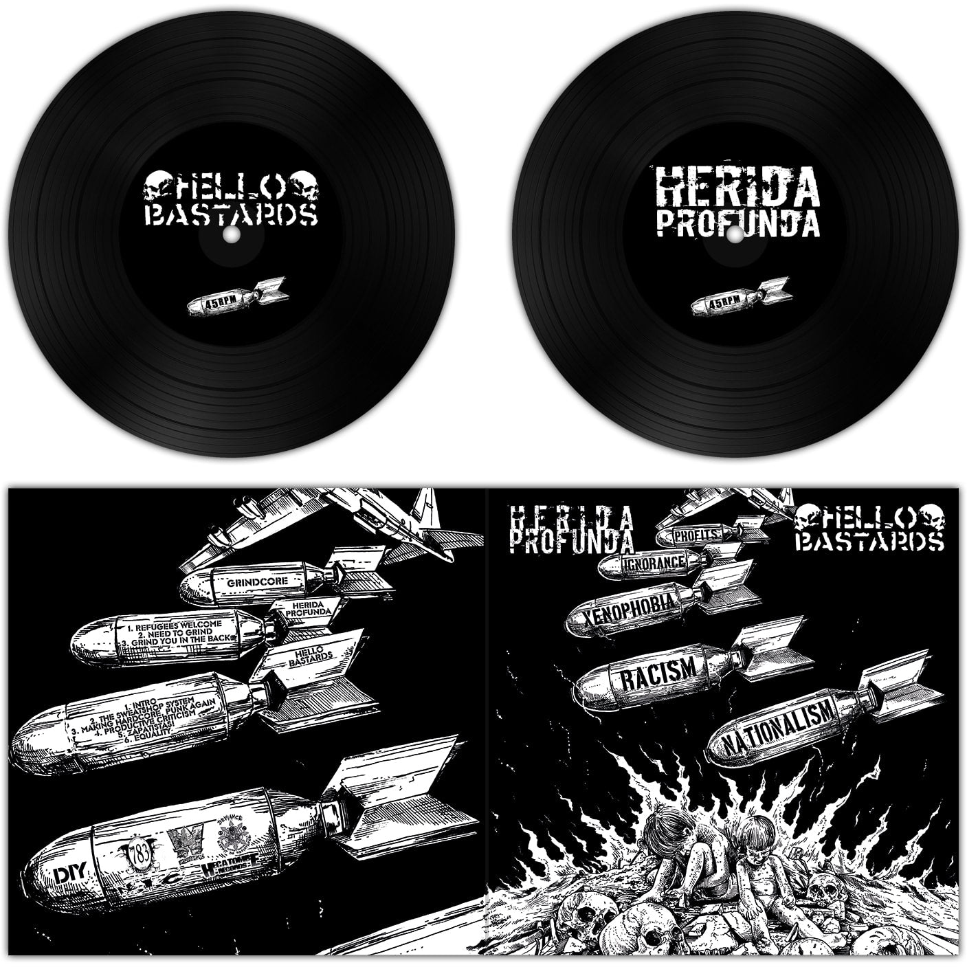 herida-profunda-hello-bastards-split-ep-7-pouces image 2