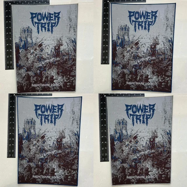 power-trip-nightmare-logic-backpatch-tiss-bord-gris image 1