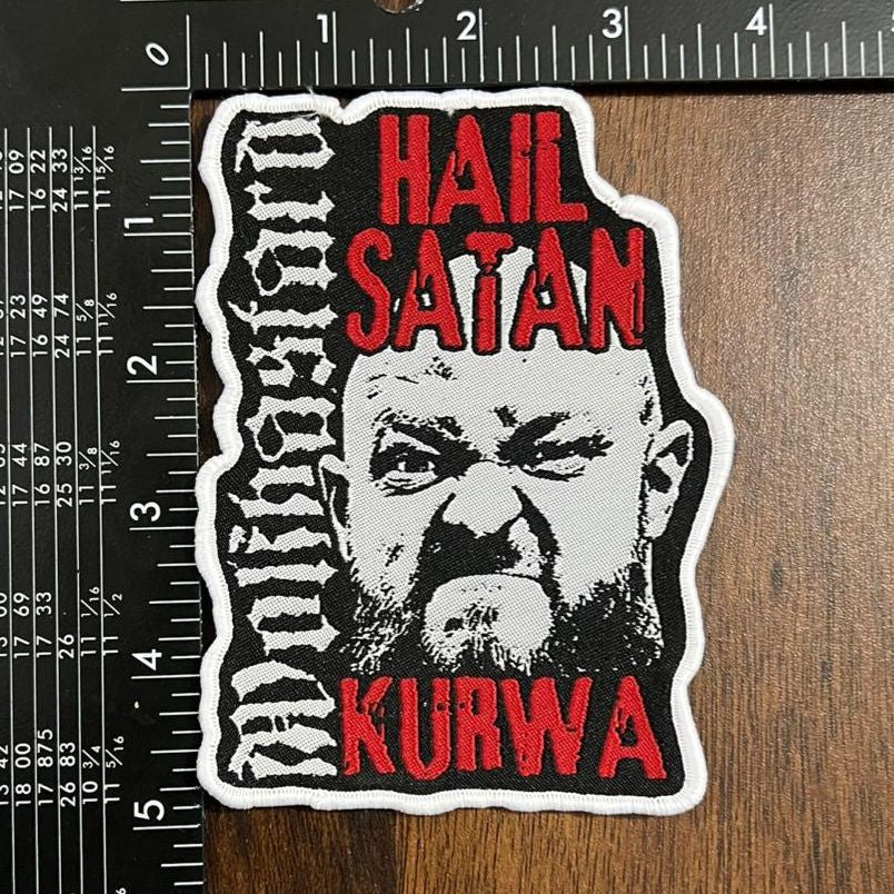 wolfbastard-hail-satan-kurwa-patch-tiss-bord-noir image 5