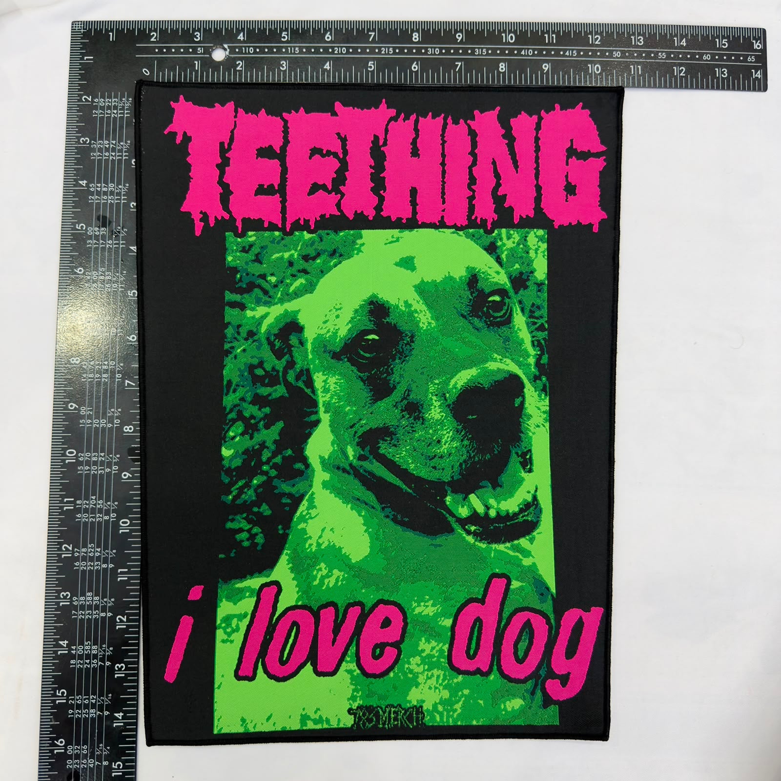 783punx-teething-i-love-dog-backpatch-tiss-bord-noir image 3