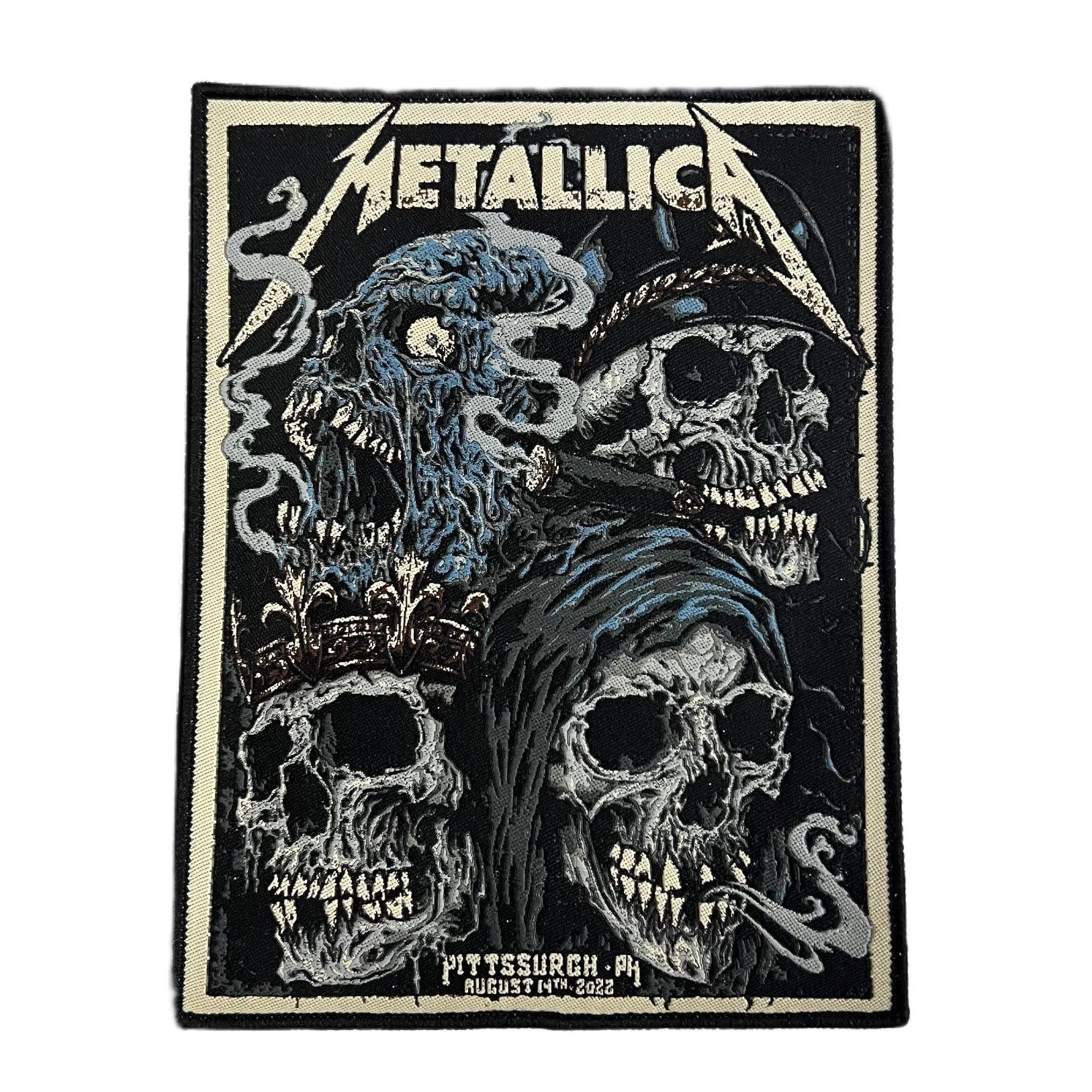 metallica-pittsburgh-14-ao-t-2022-patch-tiss-bordure-noire image 2