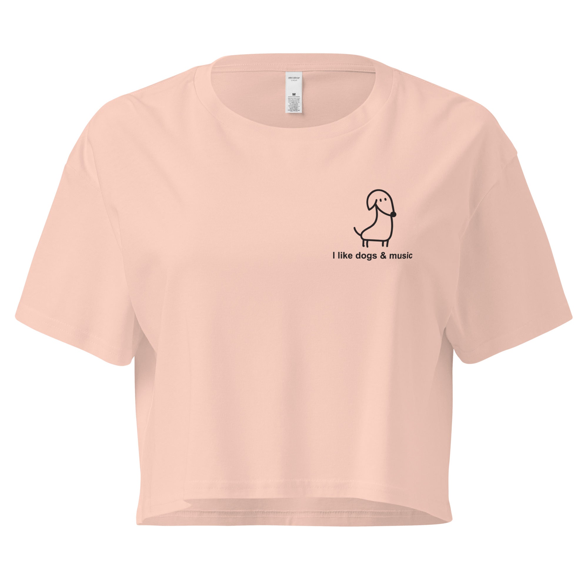 i-like-dogs-music-crop-top-noir-coton-taille-m image 5