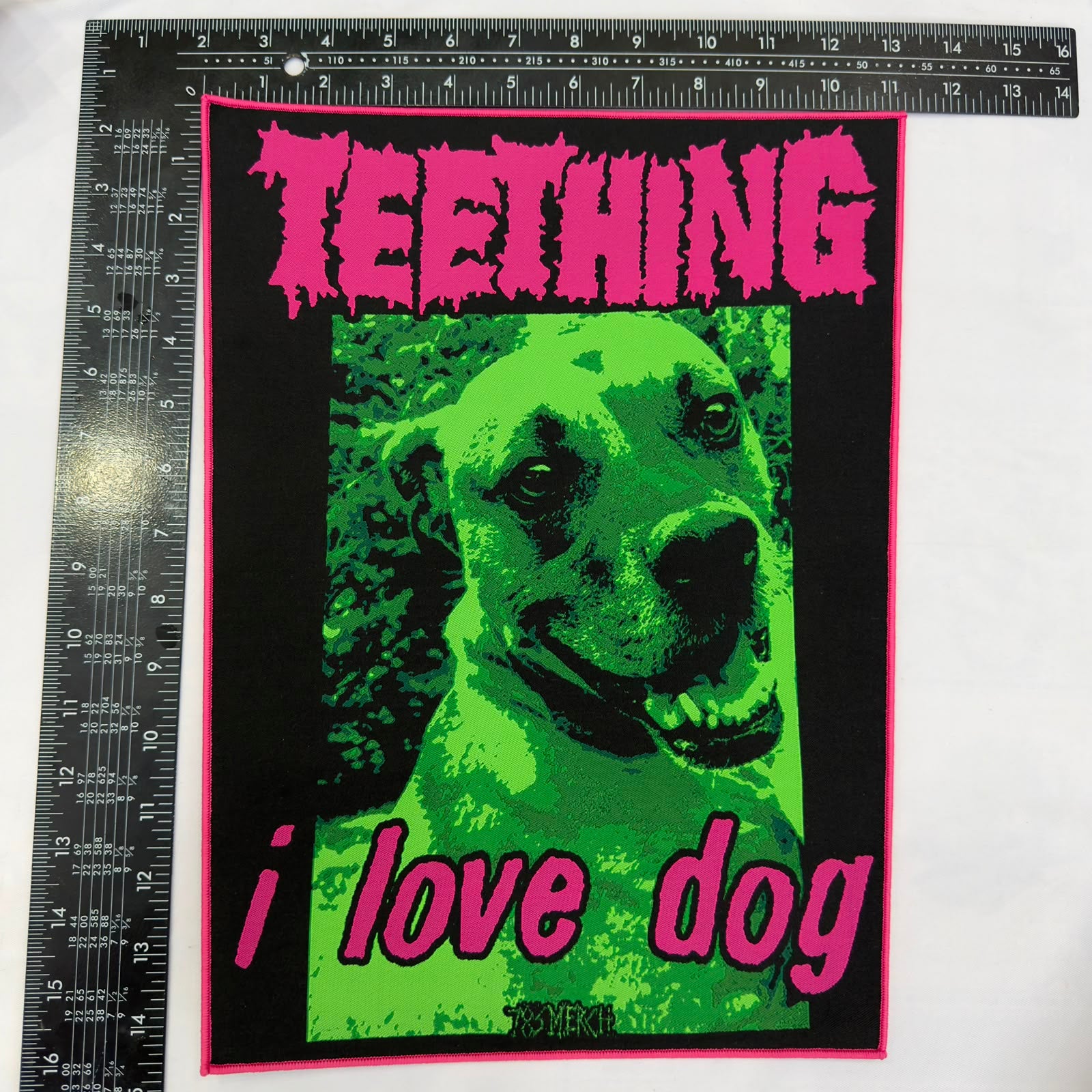 783punx-teething-i-love-dog-backpatch-tiss-bord-noir image 5