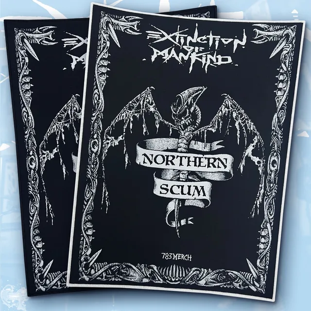 extinction-of-mankind-northern-scum-backpatch-noir image 1
