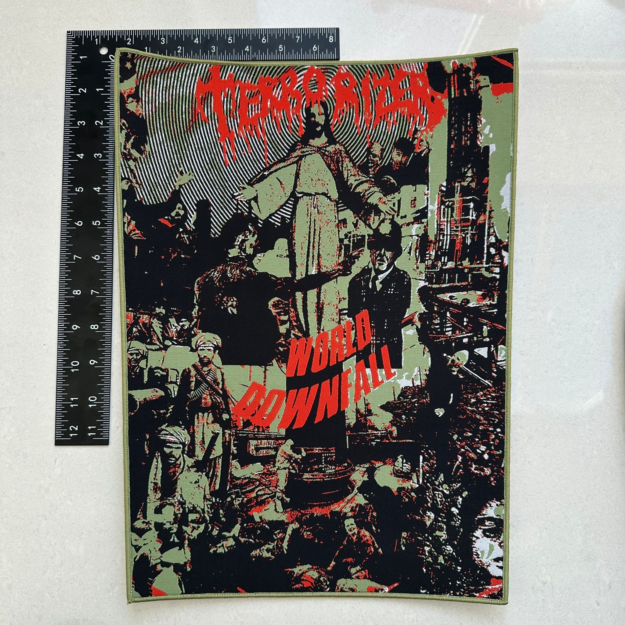 terrorizer-world-downfall-backpatch-tiss-bord-noir image 3