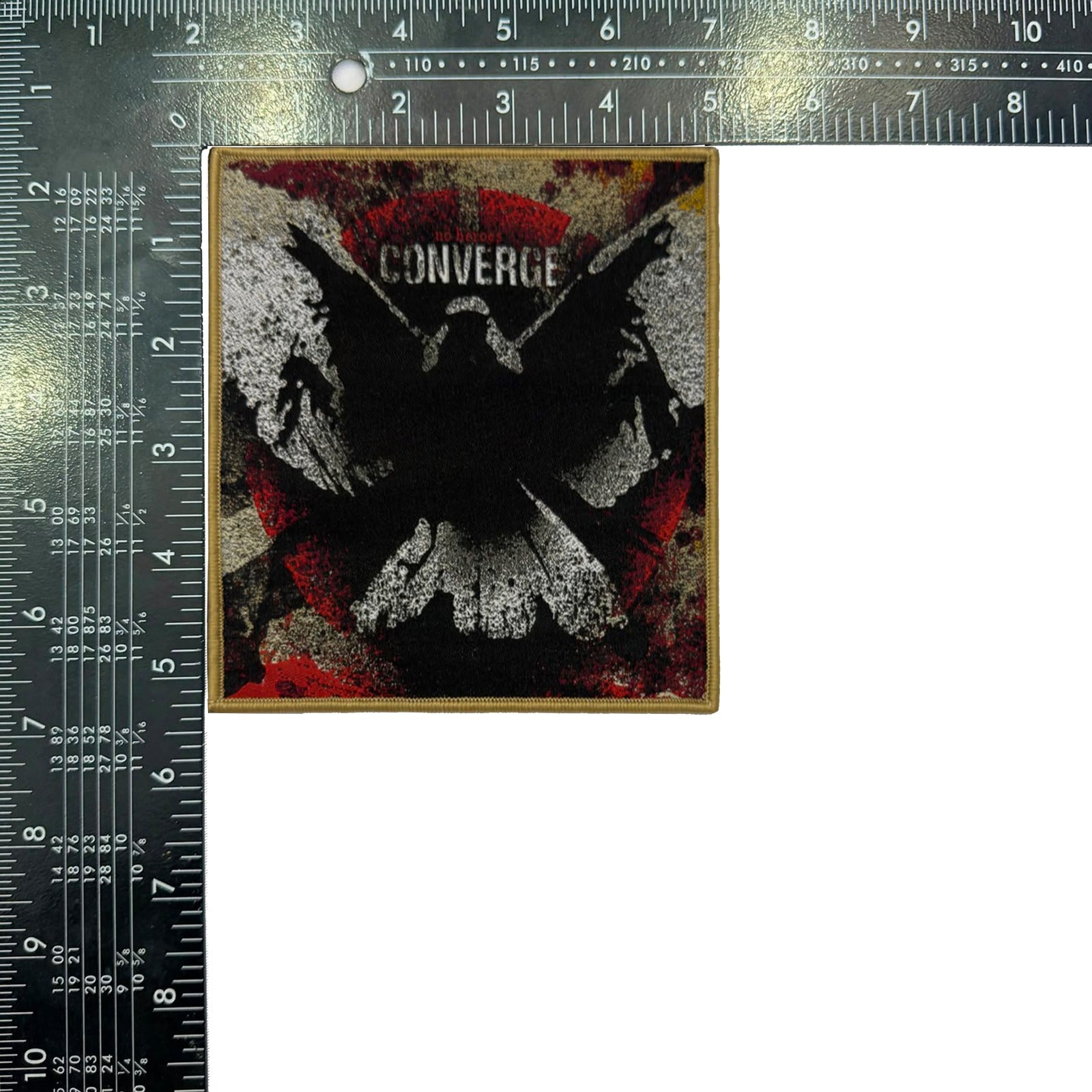 783punx-converge-no-heroes-petit-patch-tiss-bord-rouge image 5