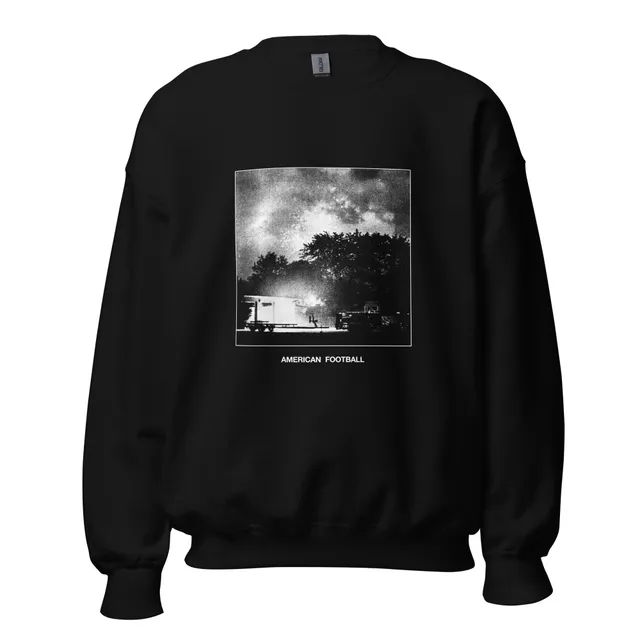 american-football-sweatshirt-noir-coton-coupe-classique image 1