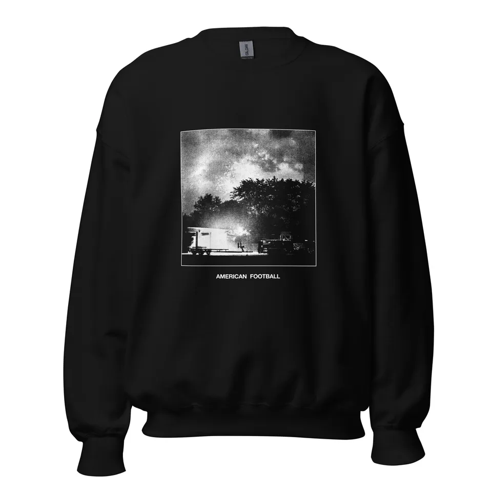 american-football-sweatshirt-noir-coton-coupe-classique image 1