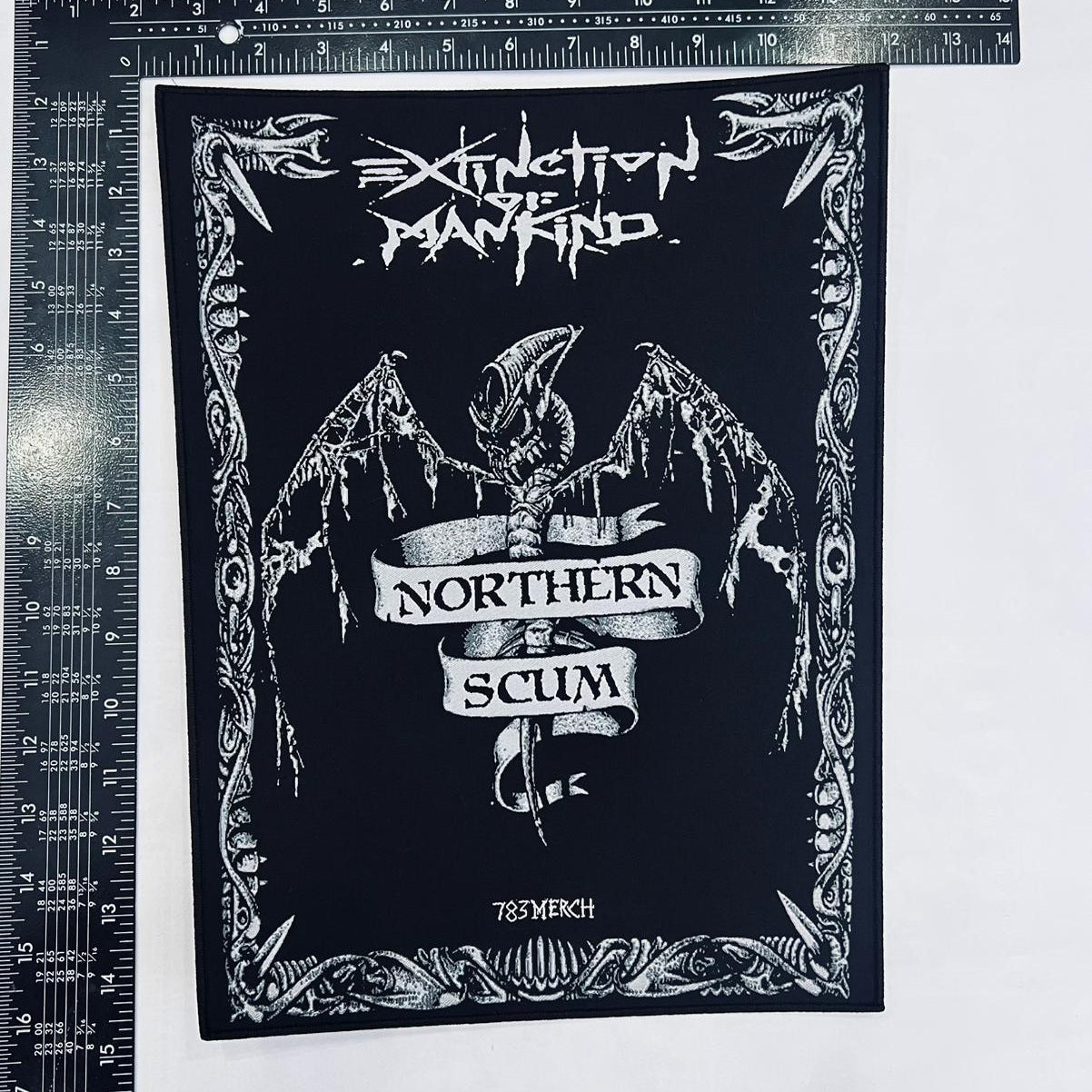 extinction-of-mankind-northern-scum-backpatch-noir image 5