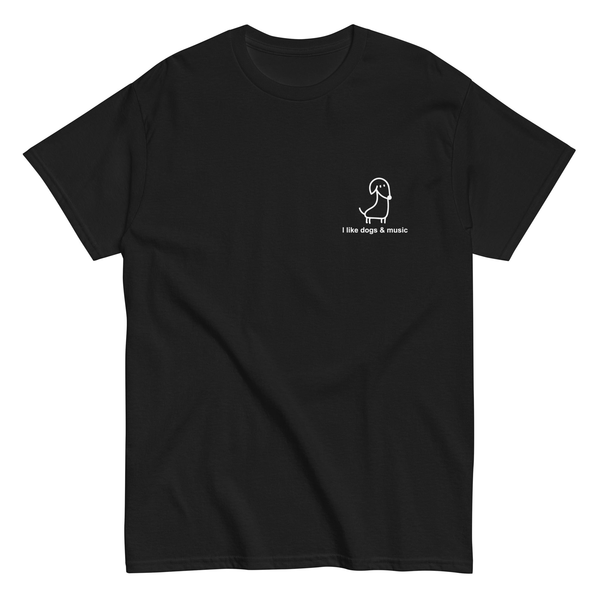 i-like-dogs-music-t-shirt-coton-blanc image 2
