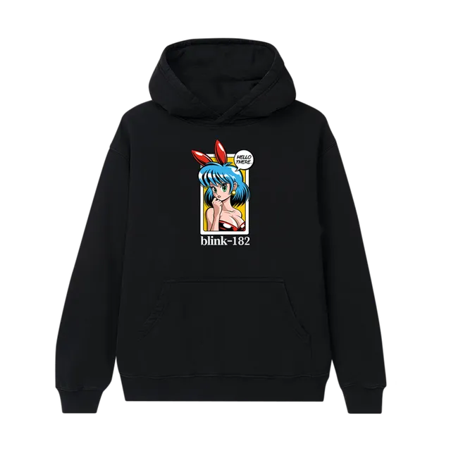 blink-182-anime-hello-there-hoodie-noir-graphique image 1
