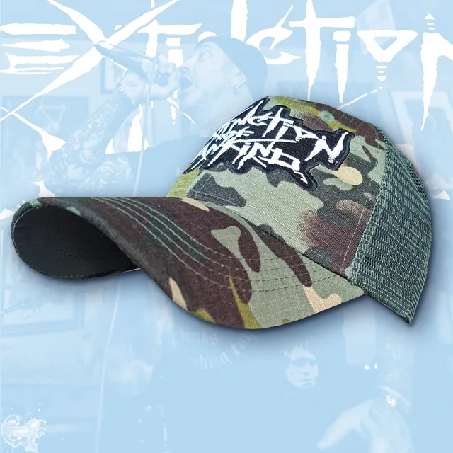 extinction-of-mankind-logo-casquette-trucker-camo image 1