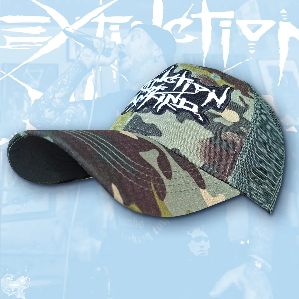 extinction-of-mankind-logo-casquette-trucker-camo image 1