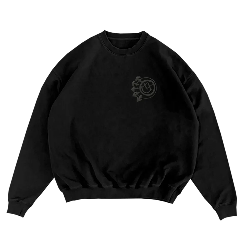 blink-182-logo-black-sweat-col-rond-noir-taille-m image 1